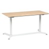 BUREAU BOIS PIETEMENT MÉTAL GRIS  PLATEAU BLANC