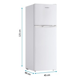 REFRIGERATEUR DOUBLE PORTE BLANC  215L
