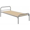 EKOA LIT SIMPLE METAL 80*190 AVEC SOMMIER EN TREILLIS SOUDE ET TETE DE LIT