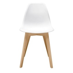 CHAISE COQUE NOIRE PIETEMENT TUBE D'ACIER