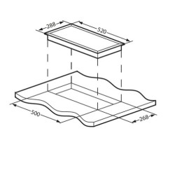 DOMINO VITROCERAMIQUE MANETTE AUTO-STOP 30MN