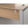 BUREAU BOIS PIETEMENT MÉTAL GRIS  PLATEAU BLANC