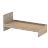 EKOA LIT SIMPLE METAL 80*190 AVEC SOMMIER EN TREILLIS SOUDE ET TETE DE LIT