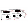 Rechaud electrique professionnel 2 feux 3000 Watts
