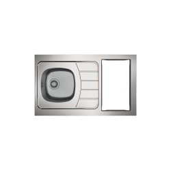 EVIER INOX REVERSIBLE 1 CUVE 100 CM DOMINO VITRO MANETTE  