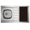 EVIER INOX REVERSIBLE 1 CUVE 100 CM DOMINO INDUCTION  