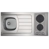 EVIER INOX REVERSIBLE 1 CUVE 120 CM DOMINO ELECTRIQUE MINUTEUR  