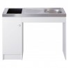 Évier cuisinette + domino induc largeur 120 cm sans réfrigérateur