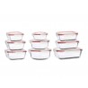 Récipients en verre avec clips de fermeture pour conservation alimentaire