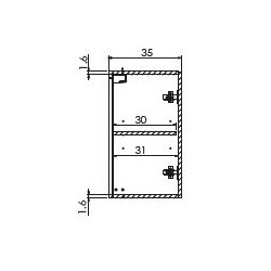 Meuble haut larg 60 haut 60 1 porte ARGILE