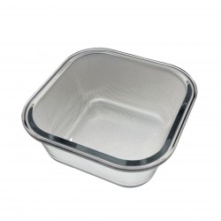 Lot récipients en verre carrés avec clips de fermeture pour conservation alimentaire