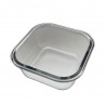 Lot récipients en verre carrés avec clips de fermeture pour conservation alimentaire