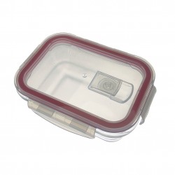 Lot 3 récipients en verre rectangulaires avec clips de fermeture pour conservation alimentaire