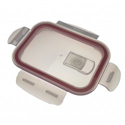 Lot 3 récipients en verre rectangulaires avec clips de fermeture pour conservation alimentaire