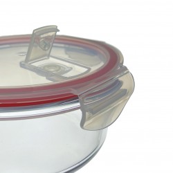 Lot 3 récipients en verre ronds avec clips de fermeture pour conservation alimentaire