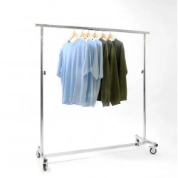 Portant a vetements simple sur roulettes