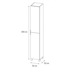 Colonne de salle de bains 2p l.30 x H.180 x P.32 cm