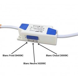 Spot LED Encastrable Carré BLANC 3W CCT