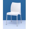 Chaise blanche pieds aluminium