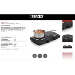 Réchaud vitrocéramique 2f 2kw