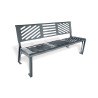 Banc acier à fixer au sol l.206,5cm gris 9006