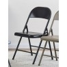 Chaise pliante tout métal noir