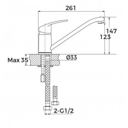 Robinet mitigeur évier EF ECS