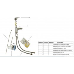 Mitigeur de lavabo chrome cartouche ceramique