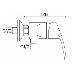 Mitigeur douche chrome