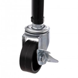 Desserte a roulette 3 niveaux metal noir