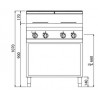 Cuisinière électrique - 10,4 kW - 4 plaques rondes