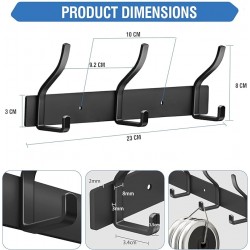 Porte Manteau Mural, Patere Murale en Acier Inoxydable, Porte Manteaux
