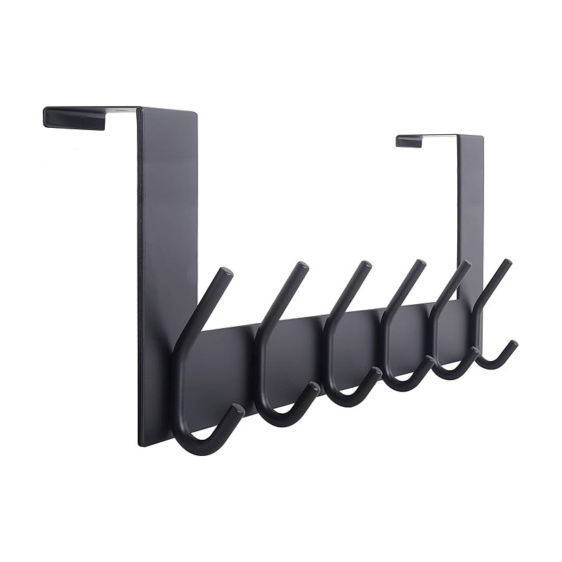 Porte Manteau pour Porte,Crochet Porte,Patere Porte avec 6 Crochets,Patere de Porte a Suspendre