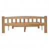 Lit Double 140x200 Cm, Lit En Bois Massif Avec Tete De Lit Et Sommier a Lattes
