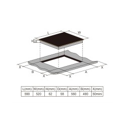 TABLE INDUCTION 4 ZONES