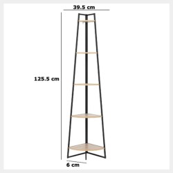 Etagere d'angle 5 niveaux 180 cm Porto Vechio