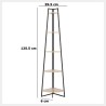 Etagere d'angle 5 niveaux 180 cm Porto Vechio