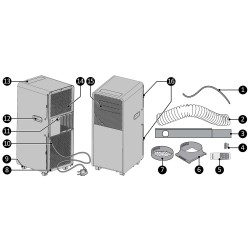Climatiseur monobloc 9.000btu/h MAC09AC pour Climatisation de MEZIE...