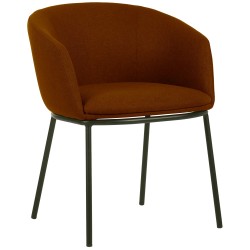 Fauteuil tissu haut dossier 4 pieds métal MEZBYRON pour Fauteuil de...