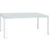 ARTEMIS  TABLE RECTANGULAIRE 120*80CM PLATEAU BLANC PIETEMENT CARRE BLANC