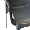 Chaise avec accoudoir polypropylène et pieds alu CONCAG pour Chaise...