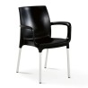 Chaise avec accoudoir polypropylène et pieds alu CONCAG pour Chaise...