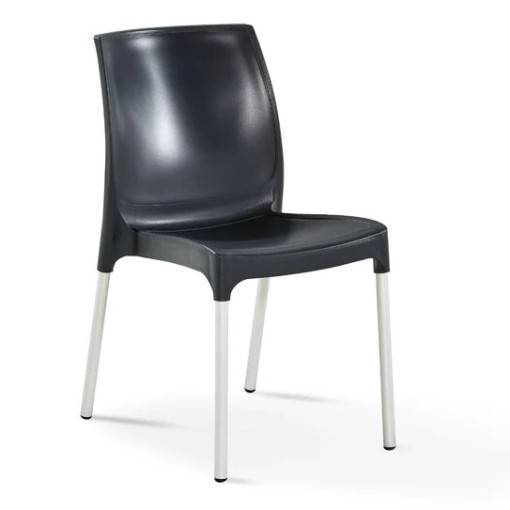 Chaise en polypropylène et pieds aluminium MEZI049 pour Chaise de M...