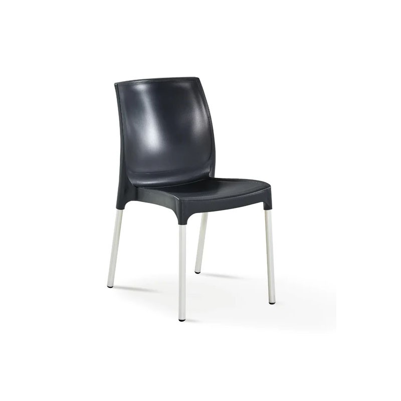 Chaise en polypropylène et pieds aluminium MEZI049 pour Chaise de M...