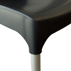 Chaise en polypropylène et pieds aluminium MEZI049 pour Chaise de M...