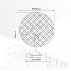 Ventilateur table 30cm pour Ventilation