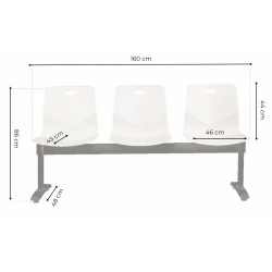 Banc poutre 3 places acier BANCP3P pour Poutre de MEZIERES  a 582,00 €