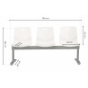 Banc poutre 3 places acier BANCP3P pour Poutre de MEZIERES  a 582,00 €
